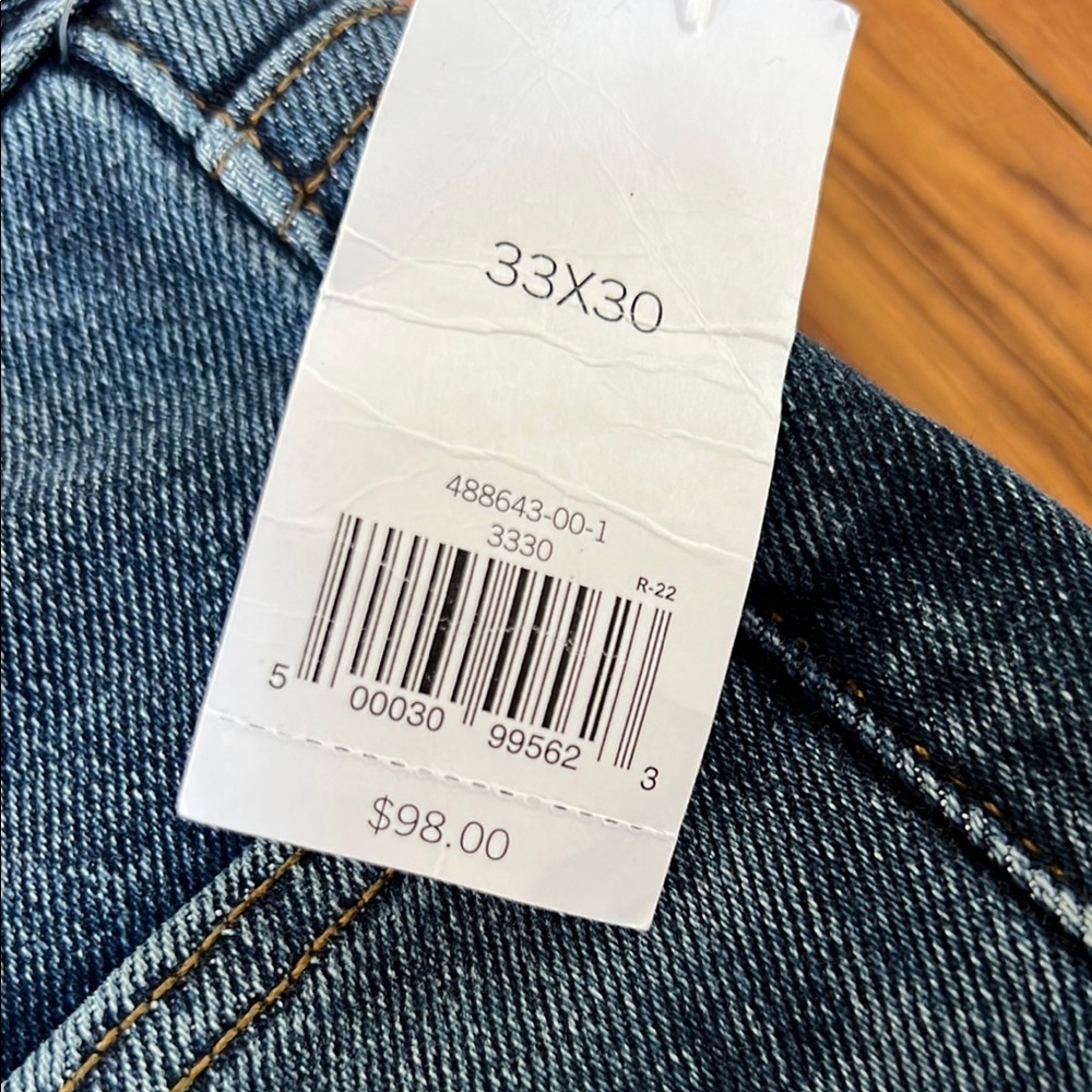 💕Banana Republic NWT Blue Straight Jeans, mid rise, slim fit - Picture 4 of 7